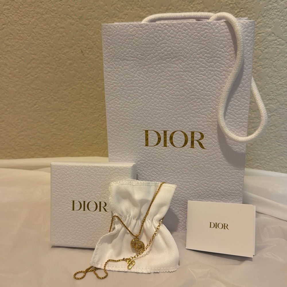 Authentic Christian Dior Gold Necklace